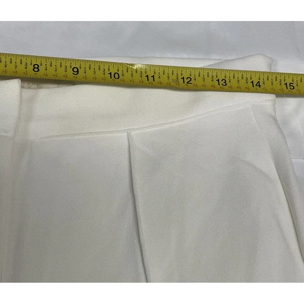 MESHKI Zendaya Highwaisted Flare Pants Ivory‎ White Womens Large NWT